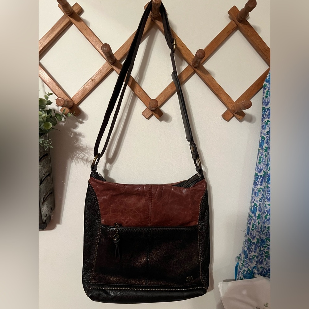 EUC-The Sak Brown and Copper Shimmer Crossbody Bag